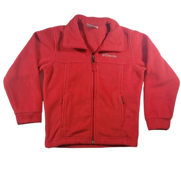 Columbia Fleece Zip Up Red Jacket Size XXS(4/5) - Picture 1 of 10